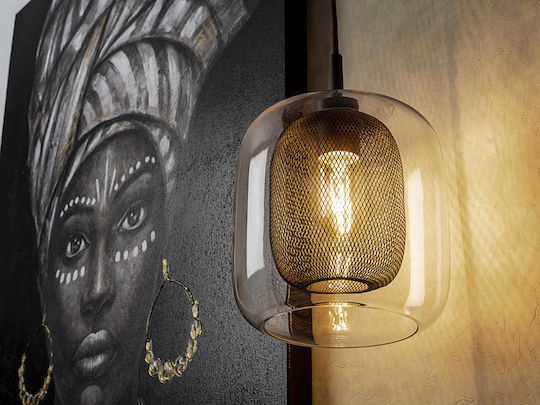 Chocolate Lamp Wall with Socket E27 Brown 20cm