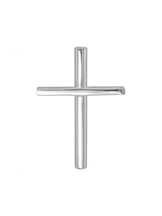 Kiriakos Gofas Men's White Gold Cross 14K with Chain