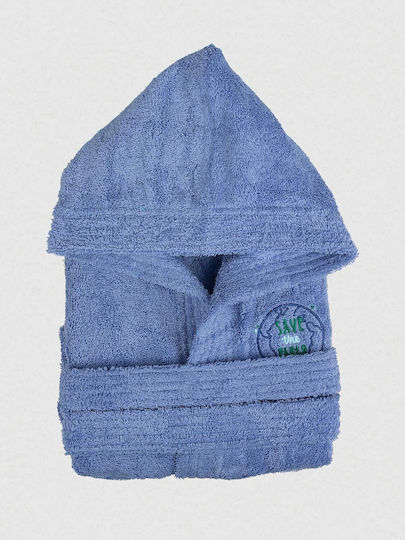 Sunshine Kids Hooded Bathrobe Blue Sunshine Kids Hooded Bathrobe Blue