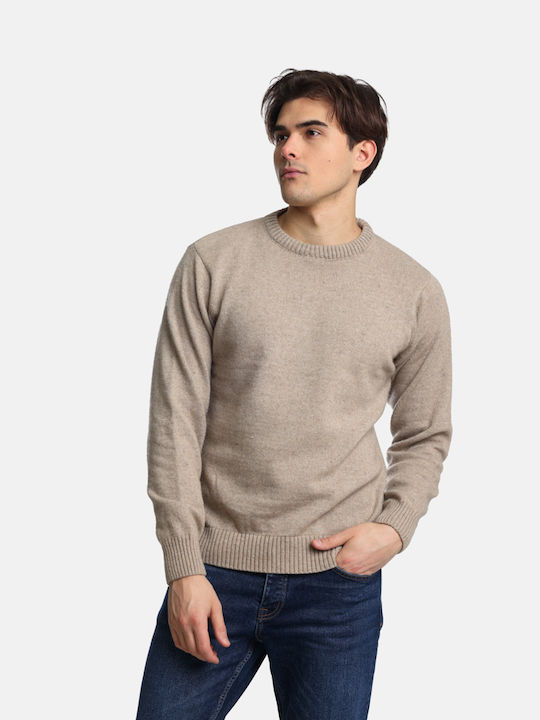 Life Style Butiken Men's Long Sleeve Sweater beige