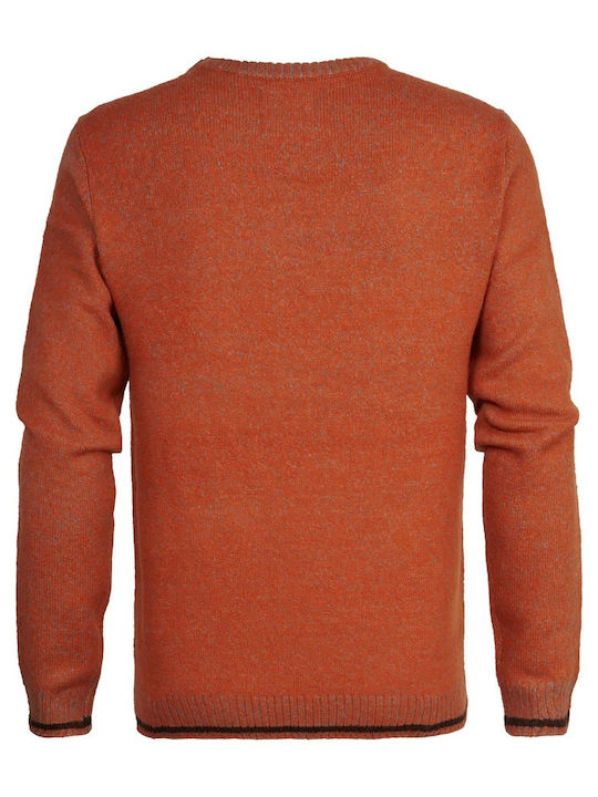 Petrol Industries Men's Long Sleeve Sweater Orange Rust