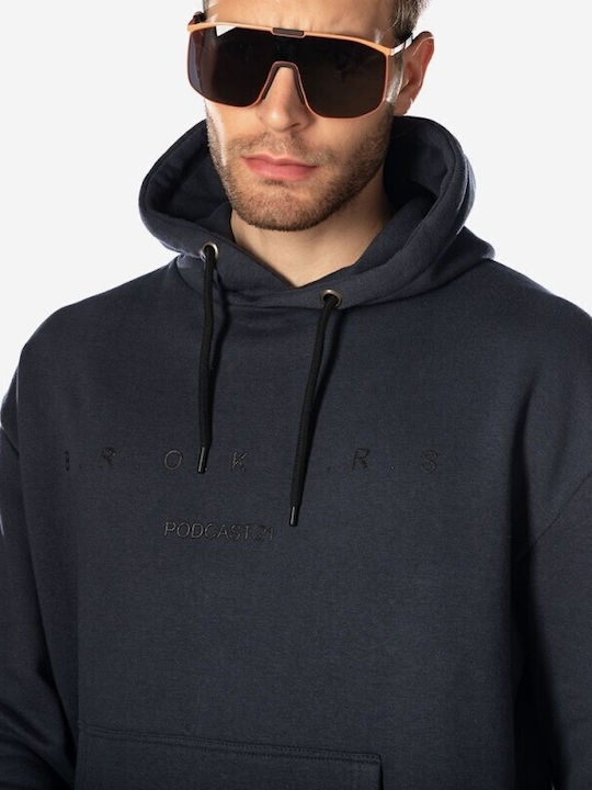 Brokers Jeans Men's Sweatshirt with Hood Indigo