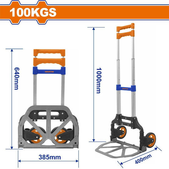 Wadfow Transport Trolley Foldable for Weight Load up to 100kg