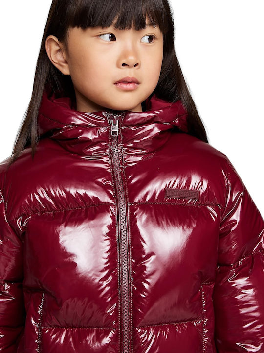 Tommy Hilfiger Kids' Casual Jacket with Hood Bordeaux New York