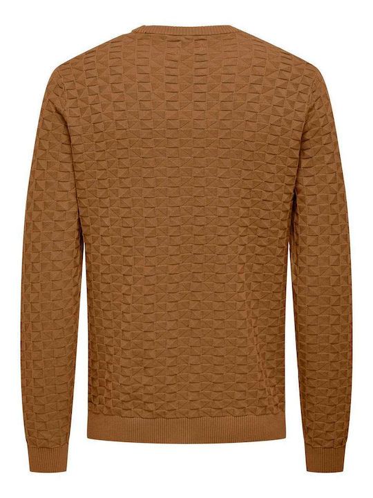 Only & Sons Men's Long Sleeve Sweater Tabac Brown