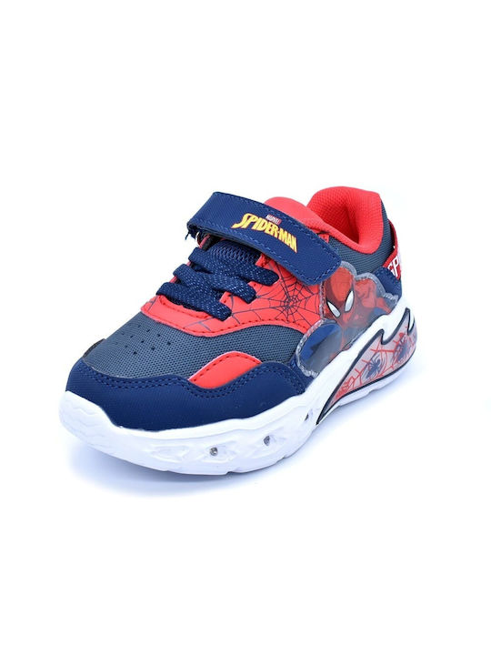 Spiderman Kinder-Sneaker Anatomisch mit Lichtern Blau