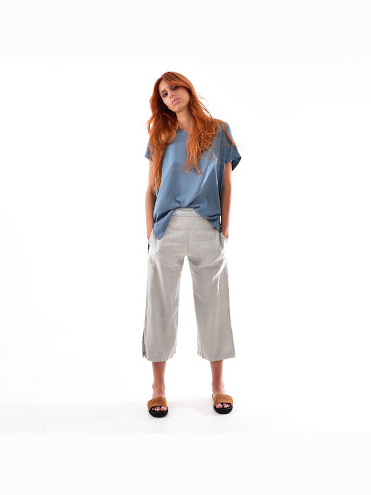 Lotus Eaters Damen Stoff Hose Gray