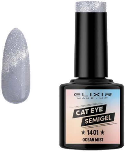Elixir Semigel Semi-Permanent Nail Polish Ocean Mist 1401 Cat Eye 8ml 1pcs