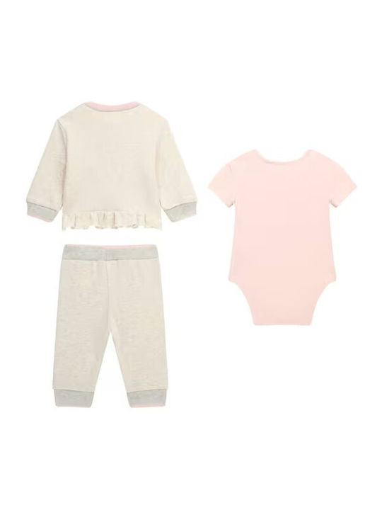 Guess Set Baby Strampler Rosa 3Stück