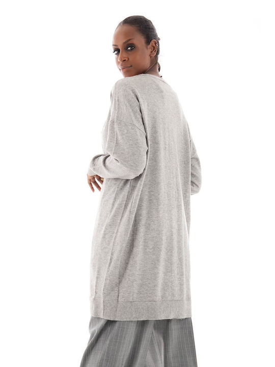 Only Long Women's Knitted Cardigan Medium Grey Melange