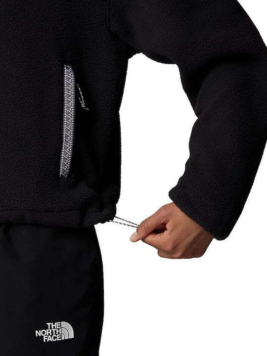 Fleece Damen Jacke in Schwarz Farbe
