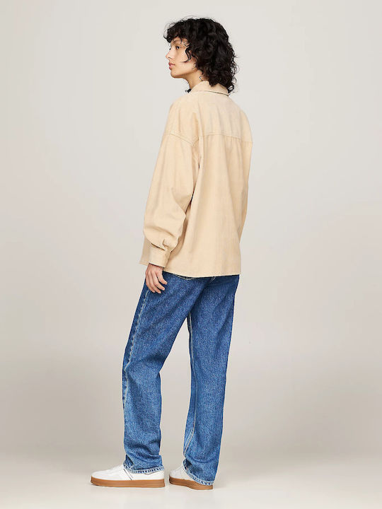 Damen Gelb Overshirt Oversized