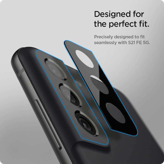 Spigen OPTIK.TR Camera Protection Tempered Glass Black for the Samsung G990B Galaxy S21 FE 5G