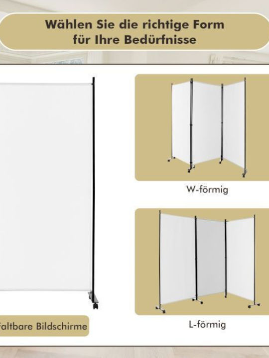 Costway Διακοσμητικό Παραβάν Μεταλλικό 262x180cm