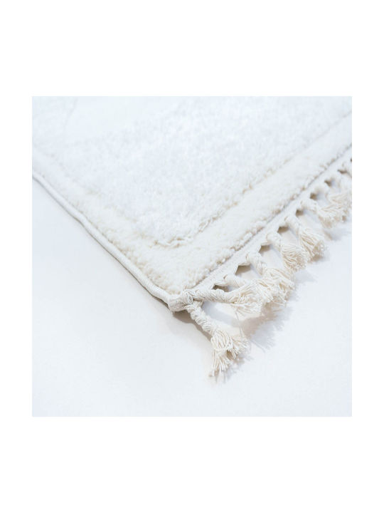 Ezzo Σετ Shaggy Χαλιά Κρεβατοκάμαρας Cream 12-D109A1A 3τμχ