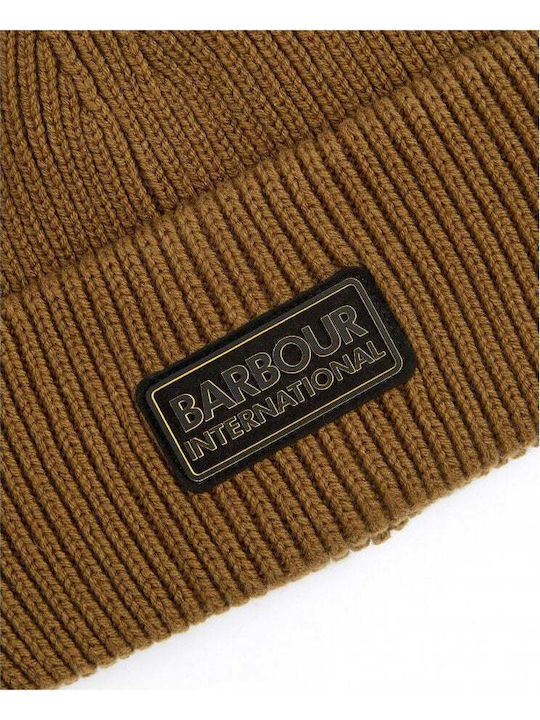 Beanie Ανδρικός Σκούφος με Rib Πλέξη σε Καφέ χρώμα