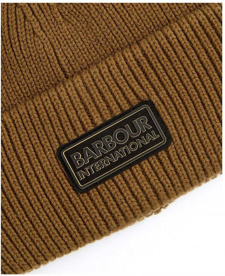 Beanie Masculin Căciulă cu Tricotaj Rib în culoarea Maro