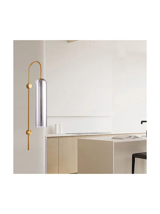 Eurolamp Modern Lamp Wall with Socket E27 Gold 10x70cm