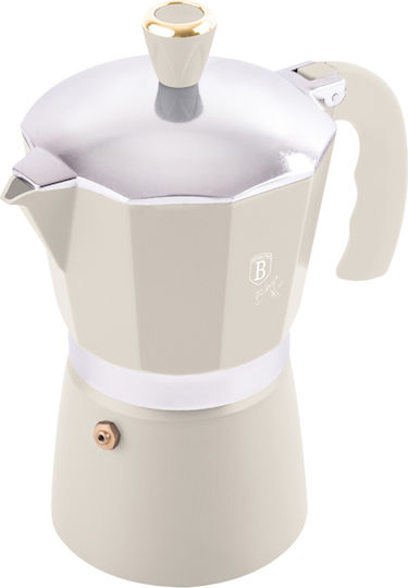 Berlinger Haus Stovetop Espresso Pot 6 Cups Cream