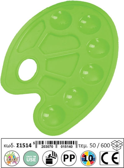 Oval Palette 10 Wells Various Designs S1514
