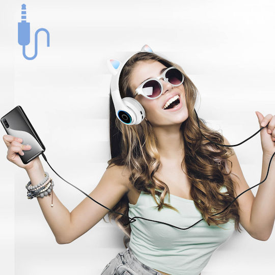 Avizar Безжични Bluetooth On Ear Слушалки с 12 часа Работа Бели