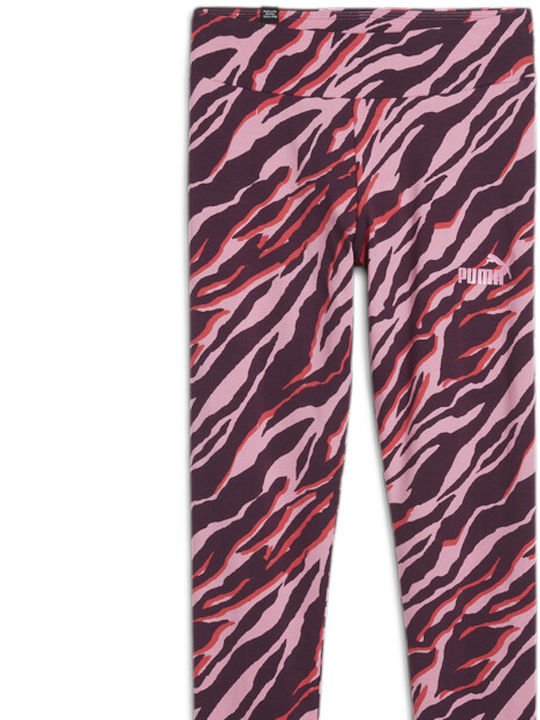 Puma Kids Long Legging Ess+ Animal Print Fuchsia