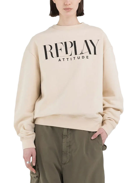 Replay Women's Sweatshirt Black-beige