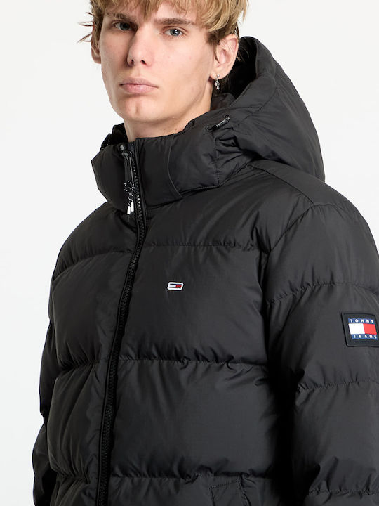 Tommy Hilfiger Essential Geacă pentru bărbați de iarnă Puffer Negru