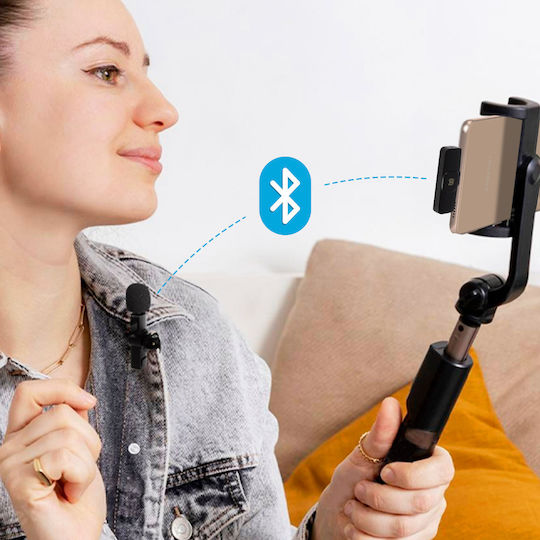Puluz MIC-PLZ-3082B Drahtlos Mikrofon mit Bluetooth Ausklappmenü für Gesang