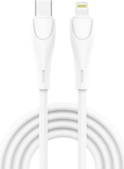 iNOS Редовна USB-C към Lightning кабел 20W Бял 2м