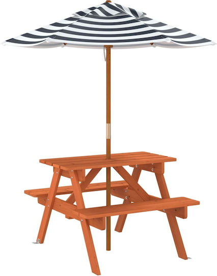 vidaXL Tischchen aus Holz 71x79x52cm. für 3+ Jahre Braun