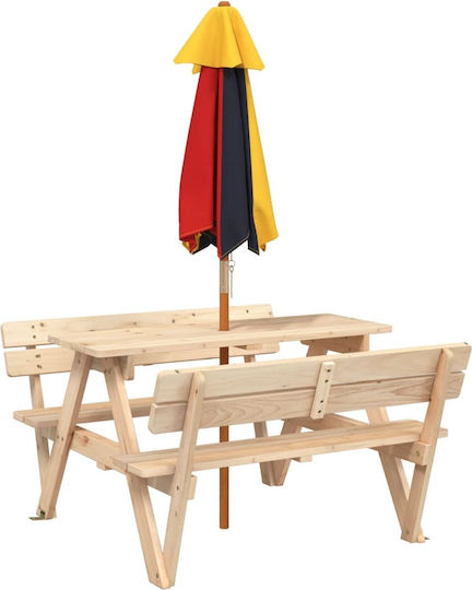 vidaXL Măsuță din Lemn 90x108x54cm. pentru 3+ Ani Maro