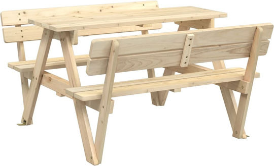 vidaXL Table made of Wood 90x108x54cm. for 3+ Years Brown