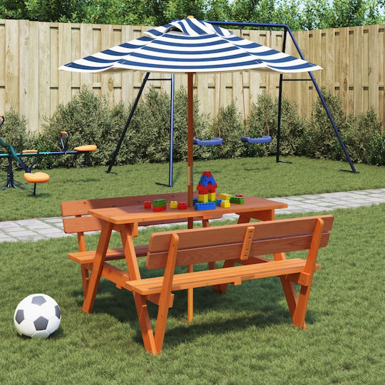 vidaXL Tischchen aus Holz 90x108x54cm. für 3+ Jahre Braun