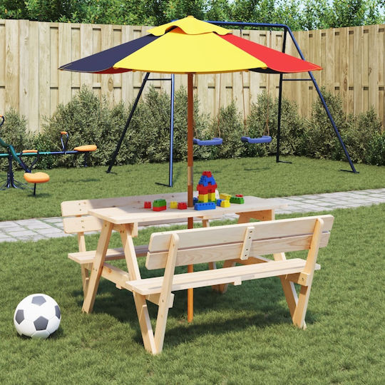 vidaXL Măsuță din Lemn 90x108x54cm. pentru 3+ Ani Maro