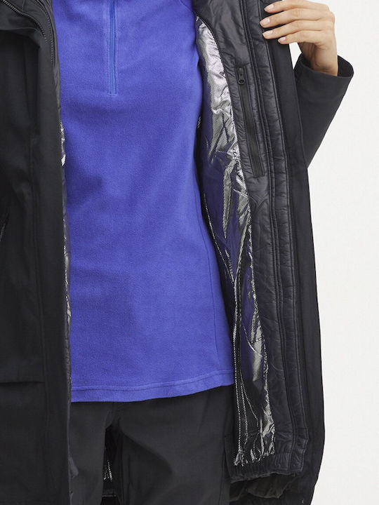 Ii Interchange Women's for Hiking Long Lifestyle Jacket for Winter Black