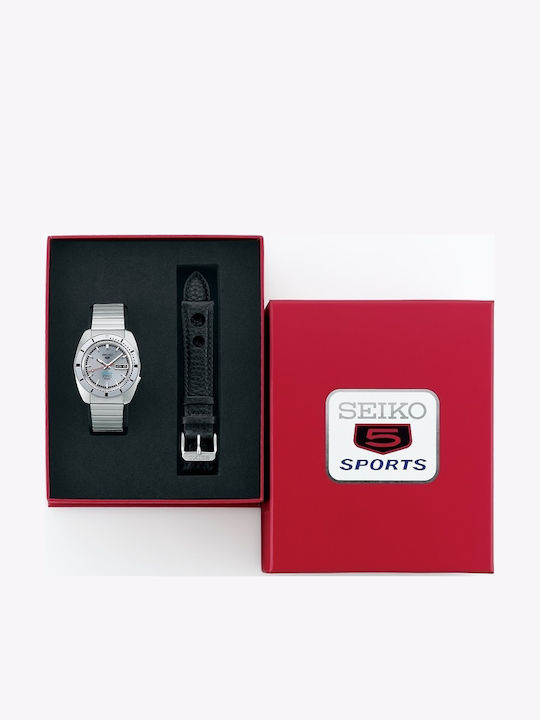 Seiko 5 Sports Ceas Bărbați 38.5mm Automat Cu Brățară Din Oțel Inoxidabil Gri