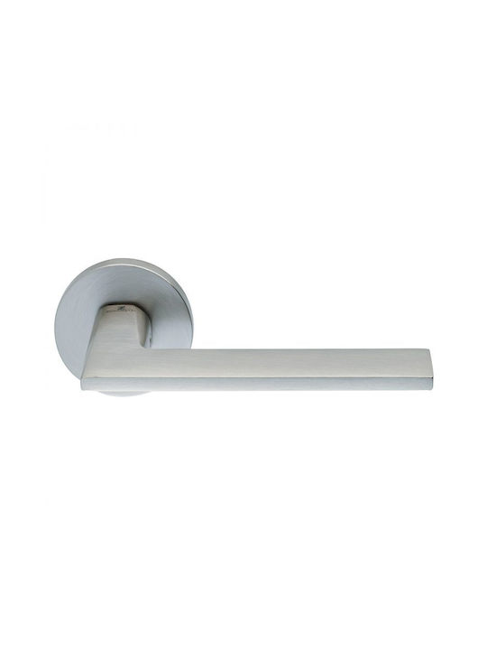 Zogometal Lever WC with Rosette Right 2110 030528 with Rosette Nickel Matt