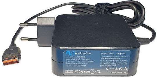Nelbo Încărcător Laptop 65W 20V 3.25A pentru Lenovo