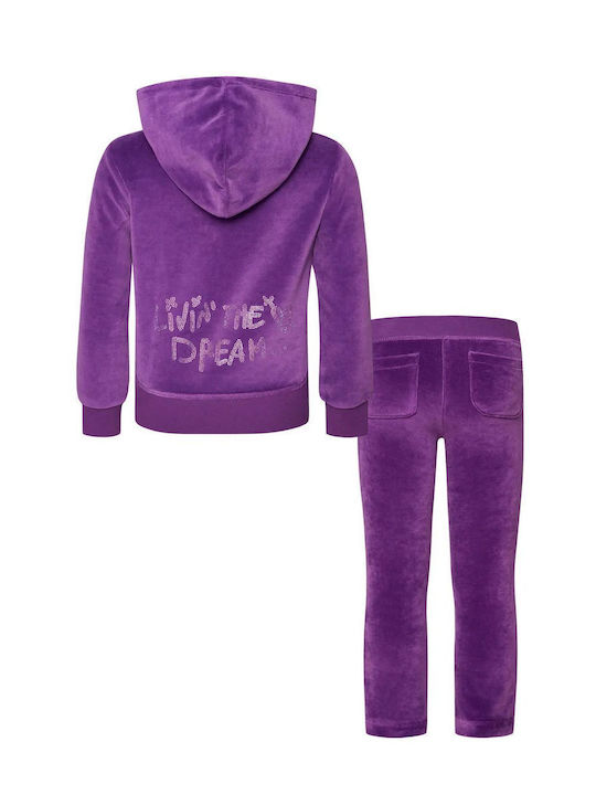 SugarFree Copilăresc Set de pantaloni de trening Purple