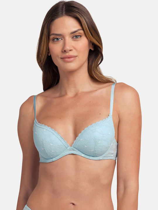 Bra Underwire Grey-light blue