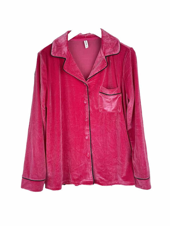 Fuanna Winter Women's Pyjama Set Fuchsia