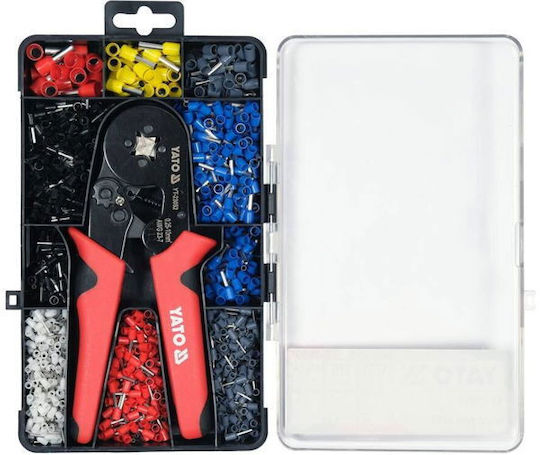 Yato Crimping Pliers Cross-Section Range 0.25 - 10mm² with Ratchet Mechanism Length 175mm