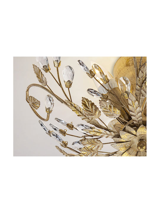 Verdi Ceiling Mount Light Gold with Socket E14