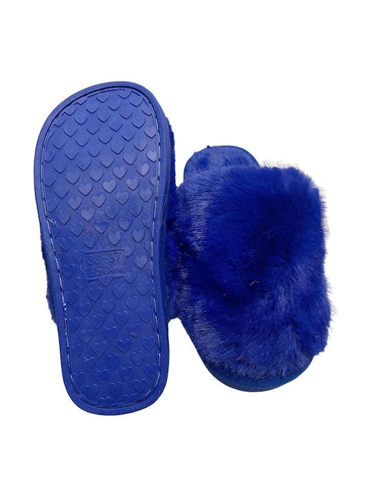 Jomix Winter Damen Hausschuhe in Blau Farbe