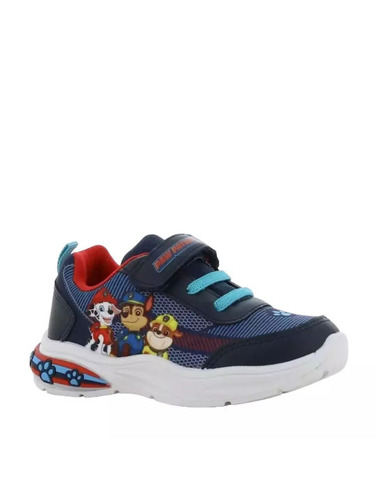 Disney Παιδικά Sneakers Ανατομικά με Σκρατς & Φωτάκια Μπλε