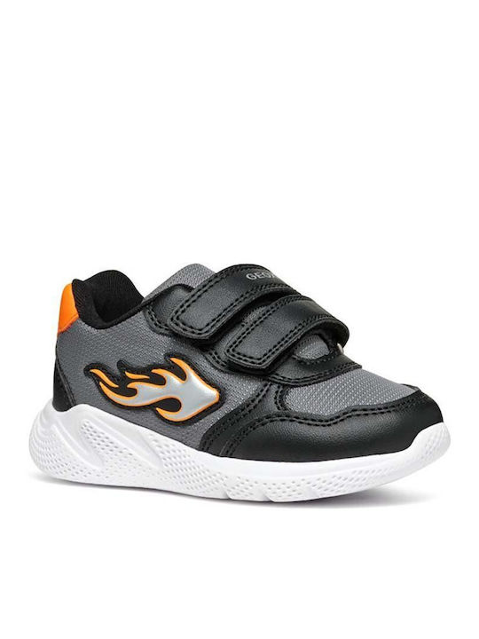 Geox Încălțăminte Sport pentru Copii talpa joasa Sneaker Baby Anatomic cu Scai Negre