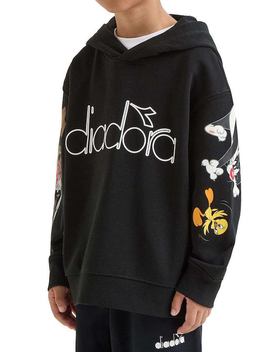 Diadora Kids Sweatshirt with Hood Black