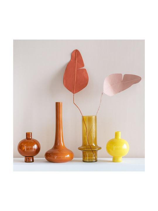 Urban Nature Culture Amsterdam Διακοσμητικό Βάζο Γυάλινο Καφέ Φ15.5xΥ20cm