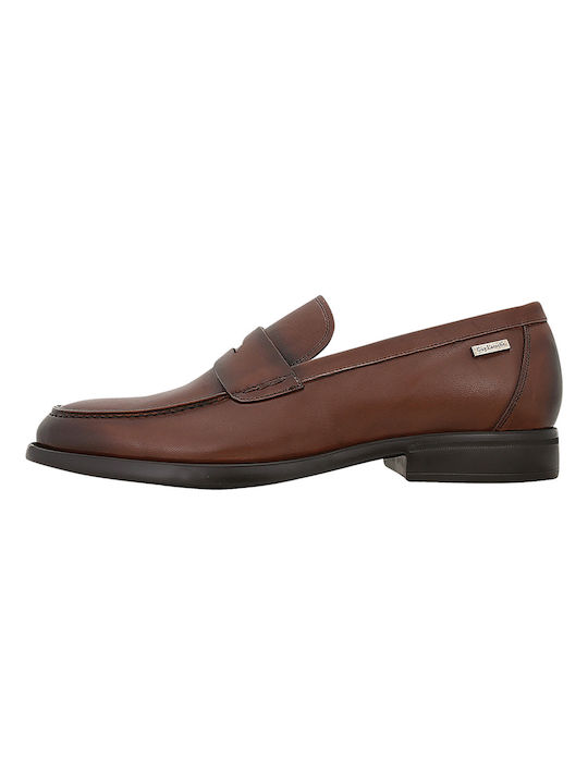 Guy Laroche Men's Leather Loafers Tabac Brown